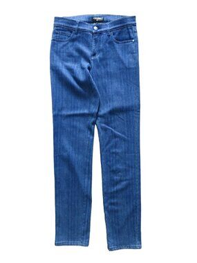 CHANEL Blue Cotton Stretch Marine Nautical Straight Leg Denim Jeans 36